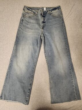 H&M Light Blue Wide High Waist  Jeans